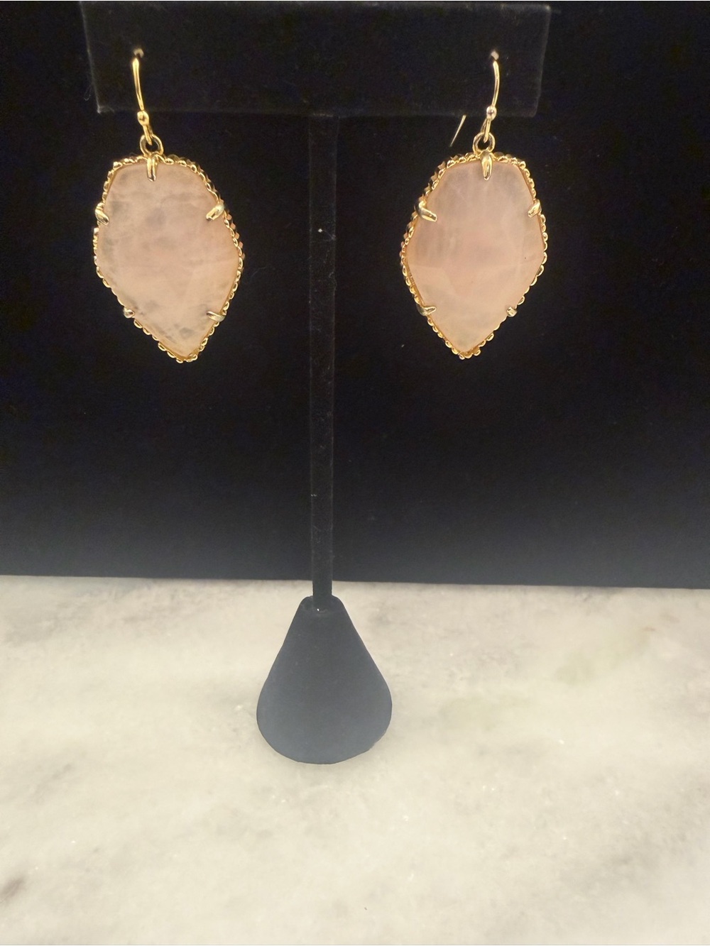 Kendra Scott Pink and Gold Corley Earrings